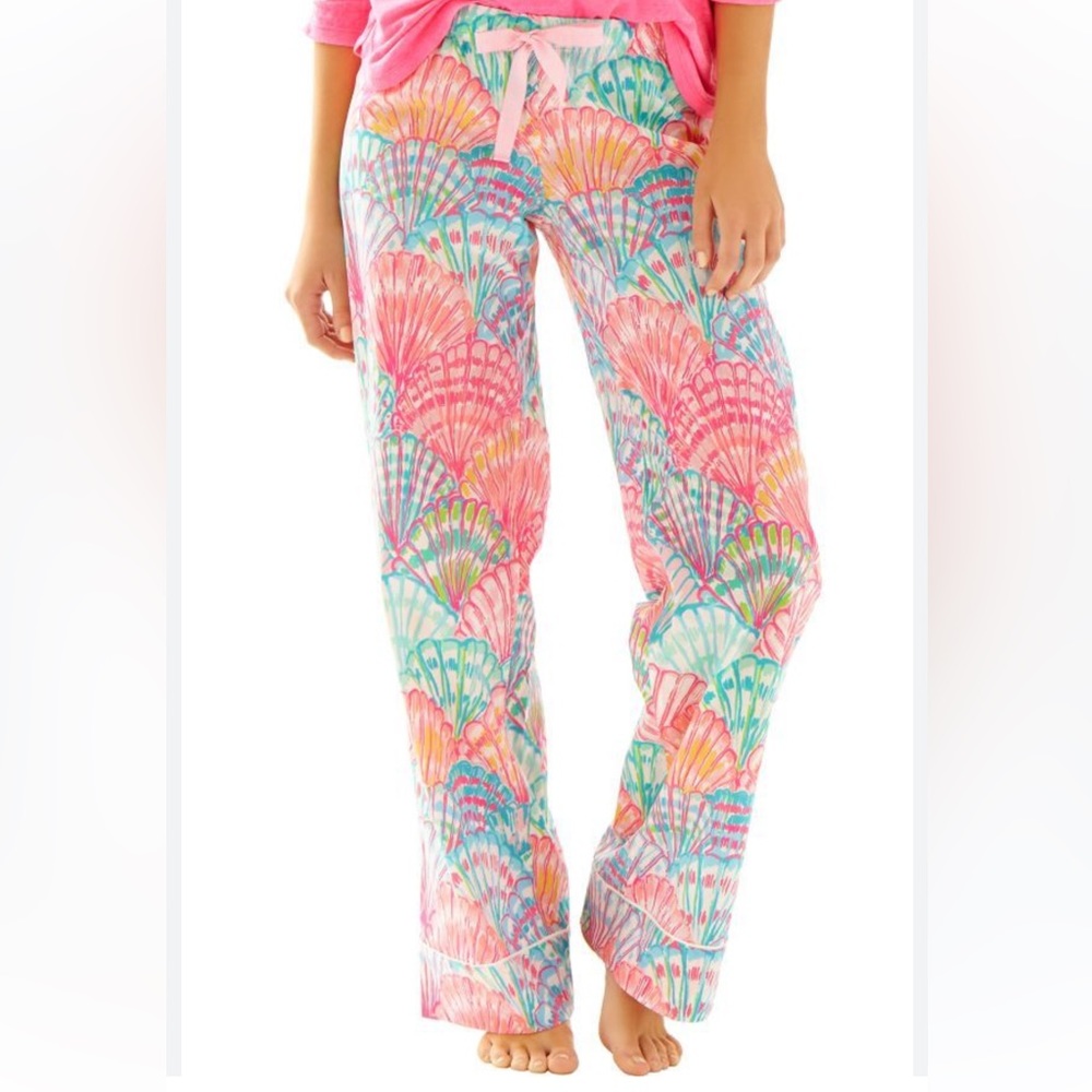 Lilly Pulitzer Pink and Blue Pajama Pants